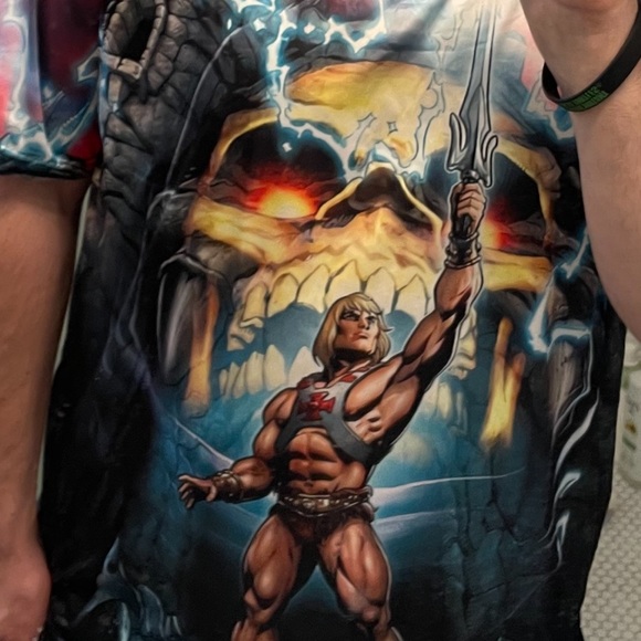 💀 He-Man Castle Greyskull I HAVE THE POWER!! MOTU US 2XL Print Allover 💀 - Picture 2 of 4